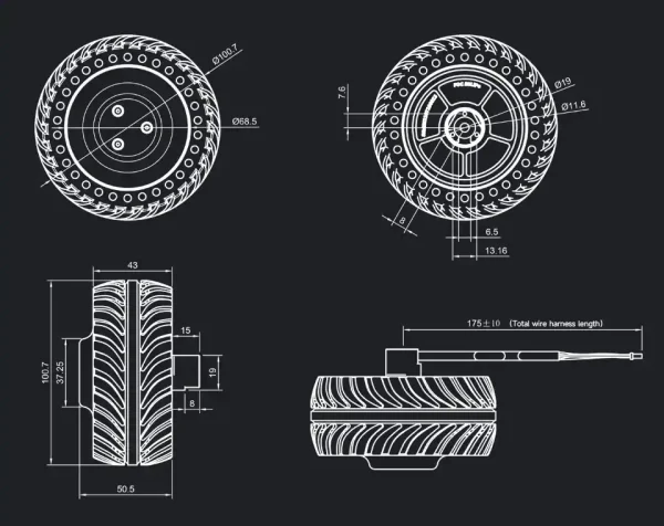 Direct Drive Servo Motor, Low Speed & High Torque, Low Noise, All-In-One Design, Hub Motor,Multiple Operating