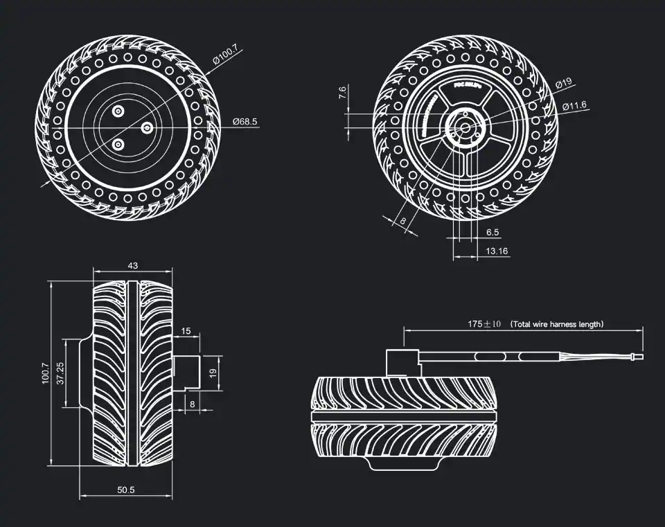  Direct Drive Servo Motor, Low Speed & High Torque, Low Noise, All-In-One Design, Hub Motor,Multiple Operating